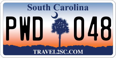 SC license plate PWD048