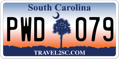 SC license plate PWD079