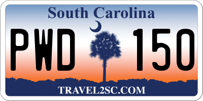 SC license plate PWD150