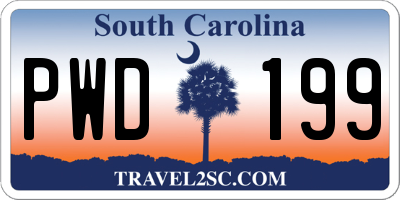 SC license plate PWD199