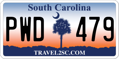 SC license plate PWD479