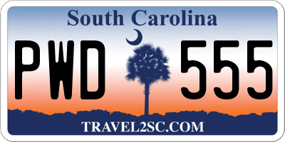SC license plate PWD555
