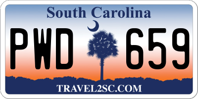 SC license plate PWD659