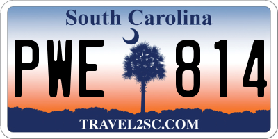SC license plate PWE814