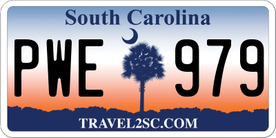 SC license plate PWE979