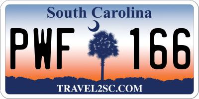 SC license plate PWF166