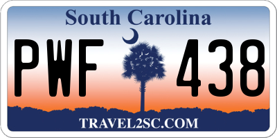 SC license plate PWF438