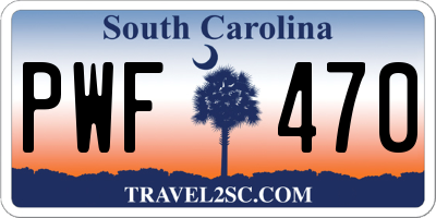 SC license plate PWF470