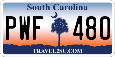 SC license plate PWF480