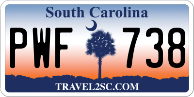 SC license plate PWF738