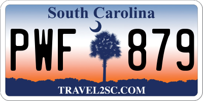 SC license plate PWF879