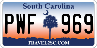 SC license plate PWF969