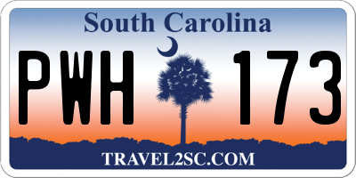 SC license plate PWH173