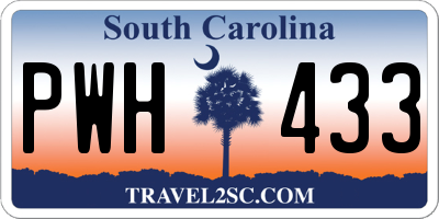 SC license plate PWH433