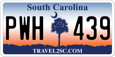 SC license plate PWH439