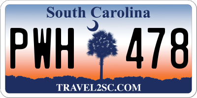 SC license plate PWH478
