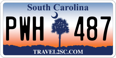 SC license plate PWH487