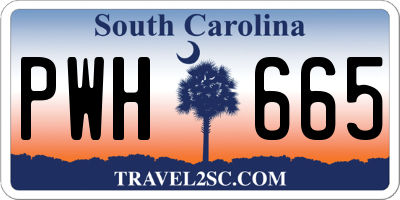 SC license plate PWH665