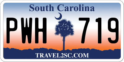 SC license plate PWH719