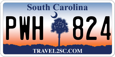 SC license plate PWH824