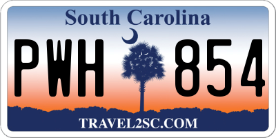 SC license plate PWH854