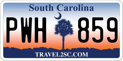 SC license plate PWH859