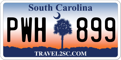 SC license plate PWH899