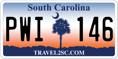 SC license plate PWI146