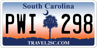 SC license plate PWI298