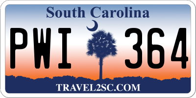 SC license plate PWI364