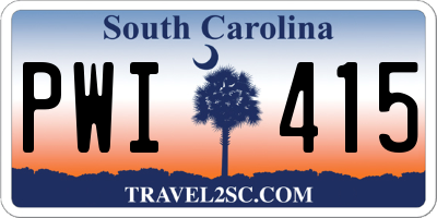 SC license plate PWI415