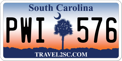 SC license plate PWI576