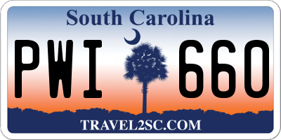 SC license plate PWI660