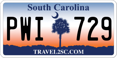 SC license plate PWI729