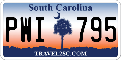 SC license plate PWI795