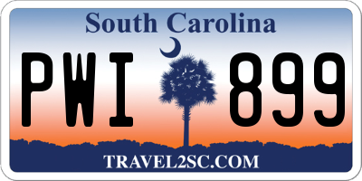 SC license plate PWI899