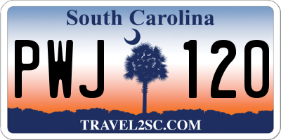 SC license plate PWJ120