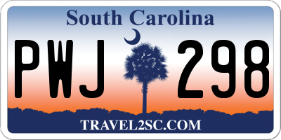 SC license plate PWJ298