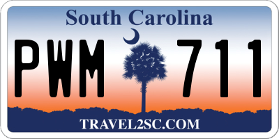 SC license plate PWM711
