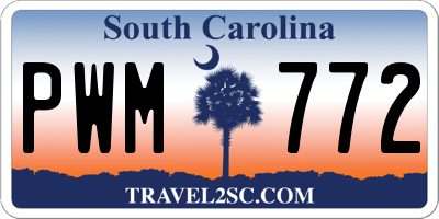 SC license plate PWM772