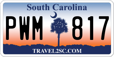 SC license plate PWM817