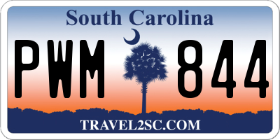 SC license plate PWM844