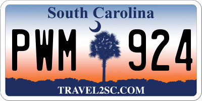 SC license plate PWM924
