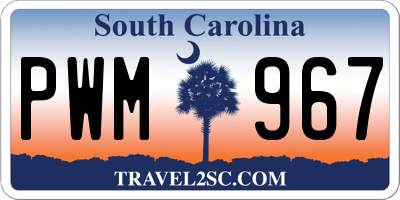 SC license plate PWM967
