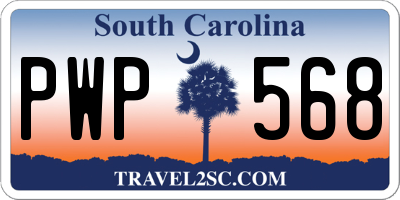 SC license plate PWP568