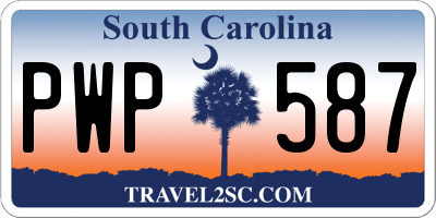 SC license plate PWP587
