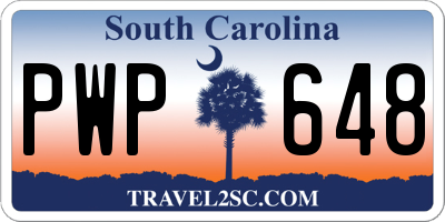 SC license plate PWP648