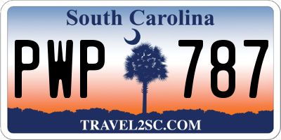 SC license plate PWP787