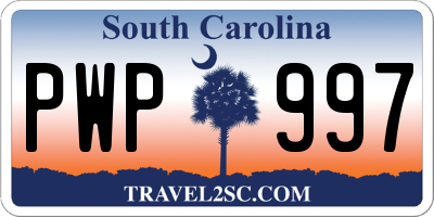 SC license plate PWP997