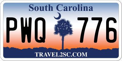 SC license plate PWQ776